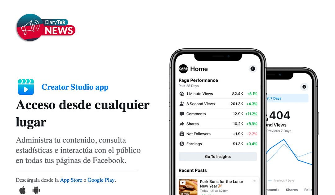Creator Studio App de Facebook